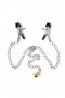 Black Nipple Clamps With Chain And Bell
