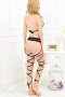 Lace Cage Strap Wedding Night Teddy Nightwear Black