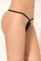 Zip Front Sexy Black Thong Knickers