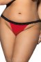 Plus Size Red Heartbreaker Open Back Lace Trimmed Panty