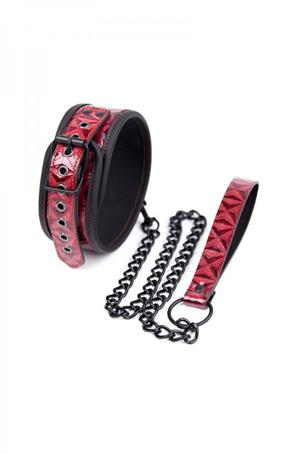 Black Chained Coller and Leash for Beginner