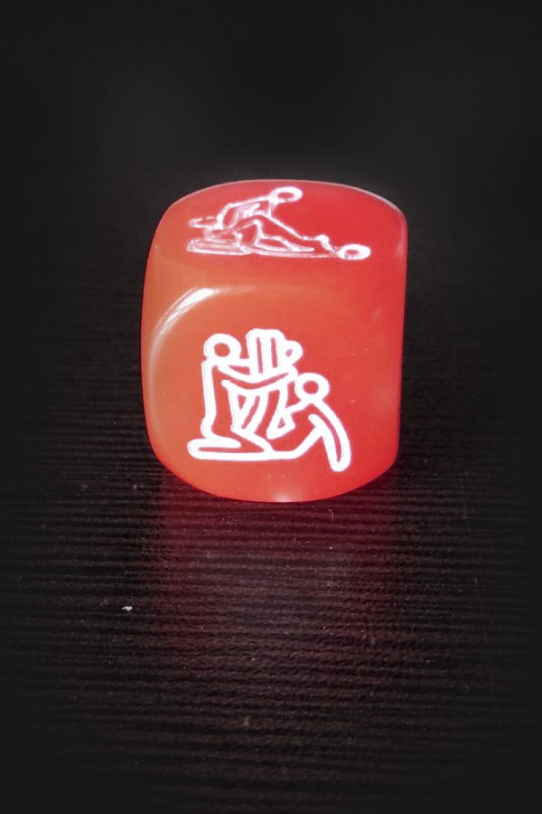 Orange Sex Positions Dice - Glows in the Dark 