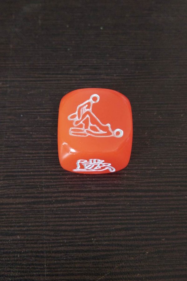 Orange Sex Positions Dice - Glows in the Dark 