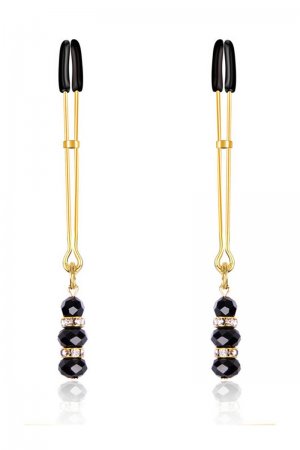Adjustable Fetish Nipple Clips - Golden