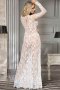 Bridal White Long Sleeve Transparent Gown