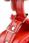 Red Leather Fur Lined Sensual Handcuffs