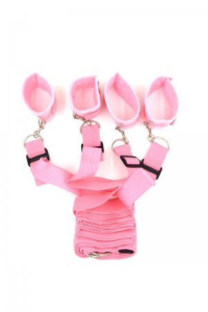 HQ Under Bed Bondage Restraints Kit - Pink