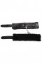 Black Leather Fur Lined Sensual Handcuffs