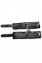 Black Leather Fur Lined Sensual Handcuffs
