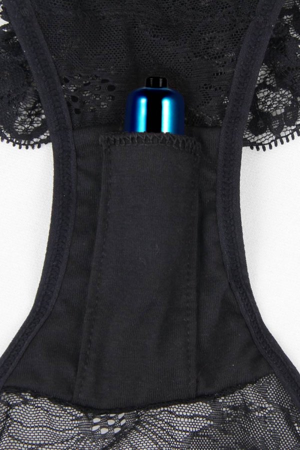 Sexy Lace Panty With A Pocket Can Install With Vibrator