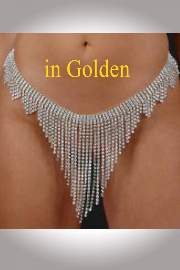 Golden Rhinestone Belt/Skirt - Front Fall