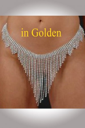 Golden Rhinestone Skirt - Front Fall