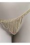 Erotic Rhinestone Jewellery Panty - Golden
