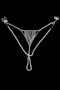 Erotic Rhinestone Jewellery Panty - Golden