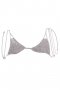 Shiny Rhinestone Mesh Jewellary Bra - Silver