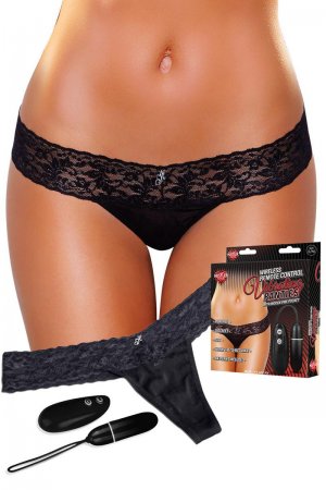 Remote Control Vibrator Panty - Black