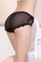 Black Allure Sexy Sheer Self-tie Lace Panty Briefs