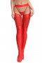 Red Leather Stocking with Panty & Garter