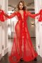 Super Sexy Red Transparent Robe