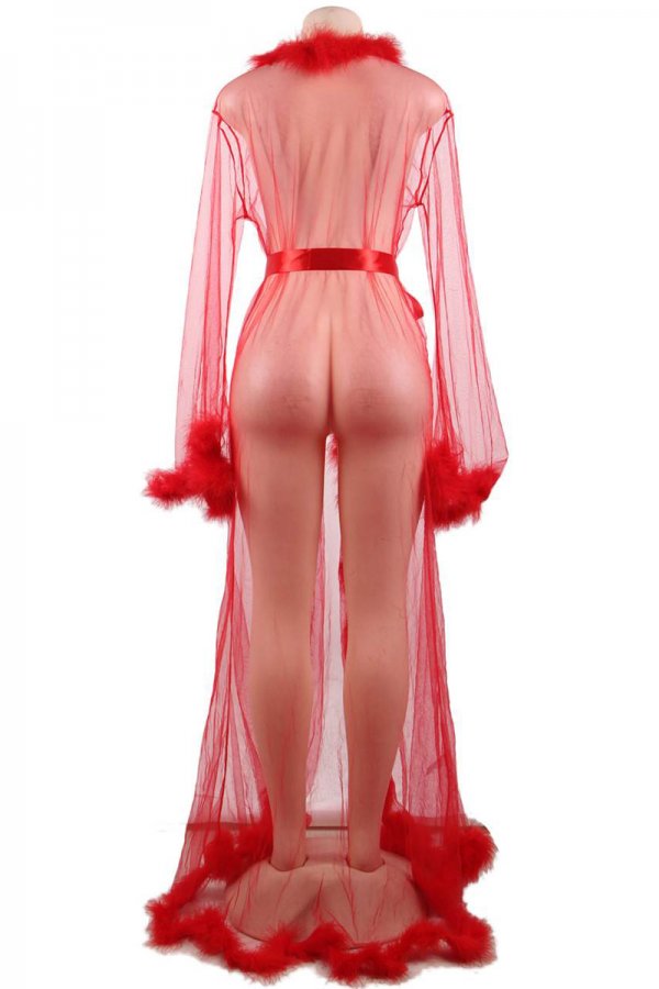 Red Hot Transparent Robe