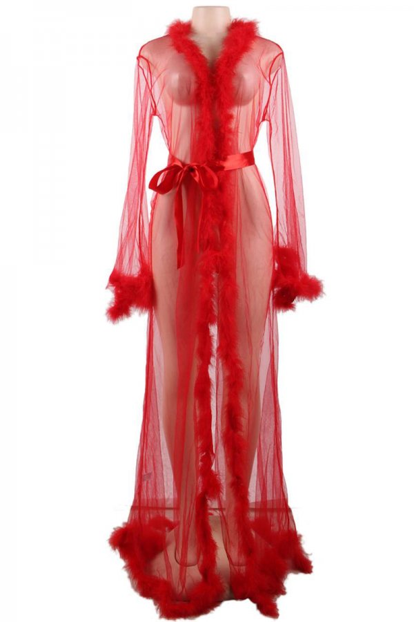 Red Hot Transparent Robe