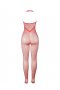 Sexy Red Open Back Body Stocking 