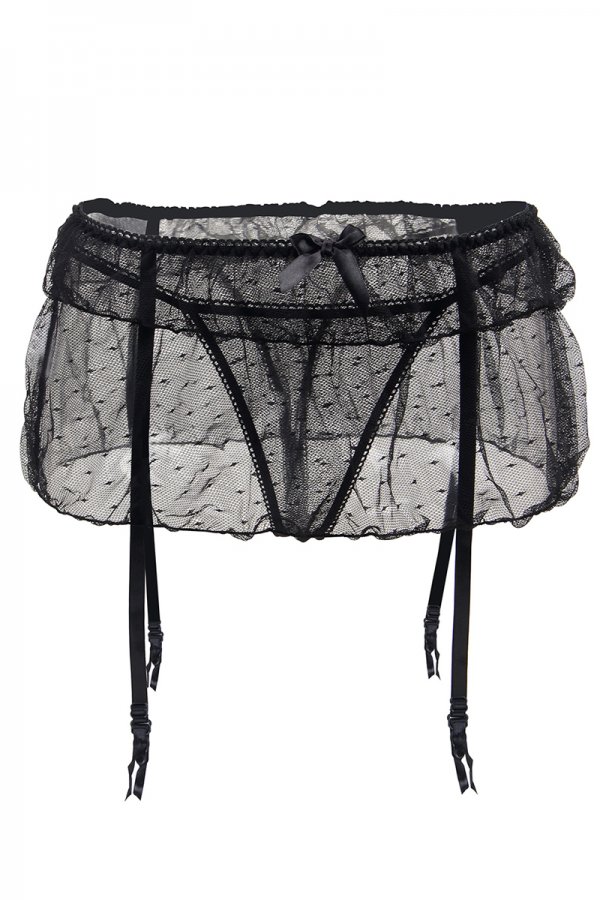 Mini Skirt Garter Belt with G-String