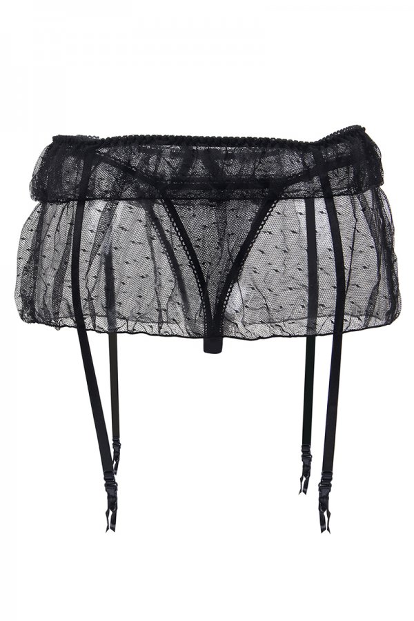 Mini Skirt Garter Belt with G-String