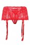 Red Lace Suspender Belt with Panty