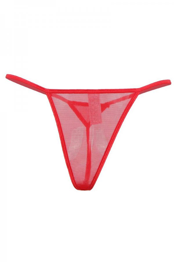 Red Lace Suspender Belt with Panty