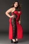 Red Sexy Maxi Dress - Plus Size