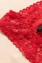 Valentine Red Lace Bra Set with Garter Belts