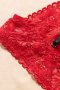 Valentine Red Lace Bra Set with Garter Belts
