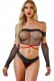 Erotic Netted Bralette Set with Gloves