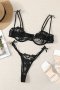 Black Transparent Bralette Set