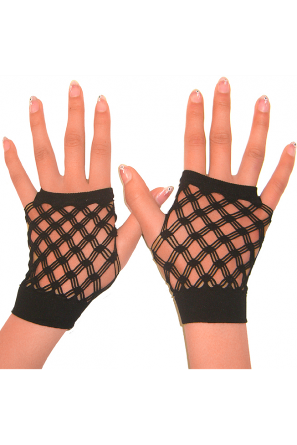 Sexy fingerless net gloves 