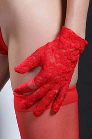 Sexy stretch wrist length lace gloves