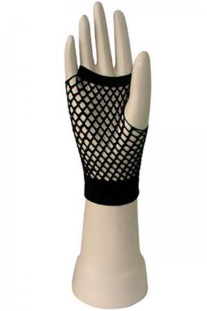 Short Net Fingerless Gloves