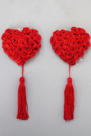 Sweetheart Rose Pasties - Red