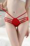 Red Strappy Cutout Panties with Bow Tie on Back