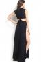 Black High Side Slits Cutout Maxi Dress