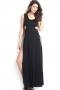 Black High Side Slits Cutout Maxi Dress