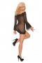 Black Transparent Mesh Mini Dress