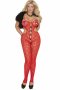 Lace bodystocking with satin bow detail.