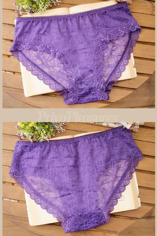 Purple Lace Panty For Women