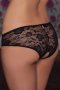 Black Open Crotch Lace Thong