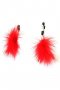 Nipple Clamps with Red Feather