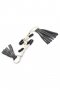 Nipple Clamps with Black Leather Tassels