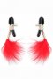 Nipple Clamps with Red Feather