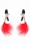 Nipple Clamps with Red Feather